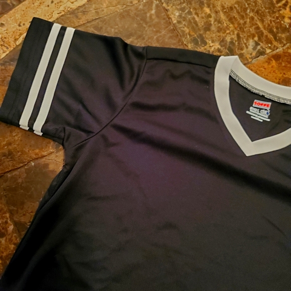 5/25 Soffe Dri Fit  Black Grey L 14-16 Shirt NWOT - Picture 2 of 4
